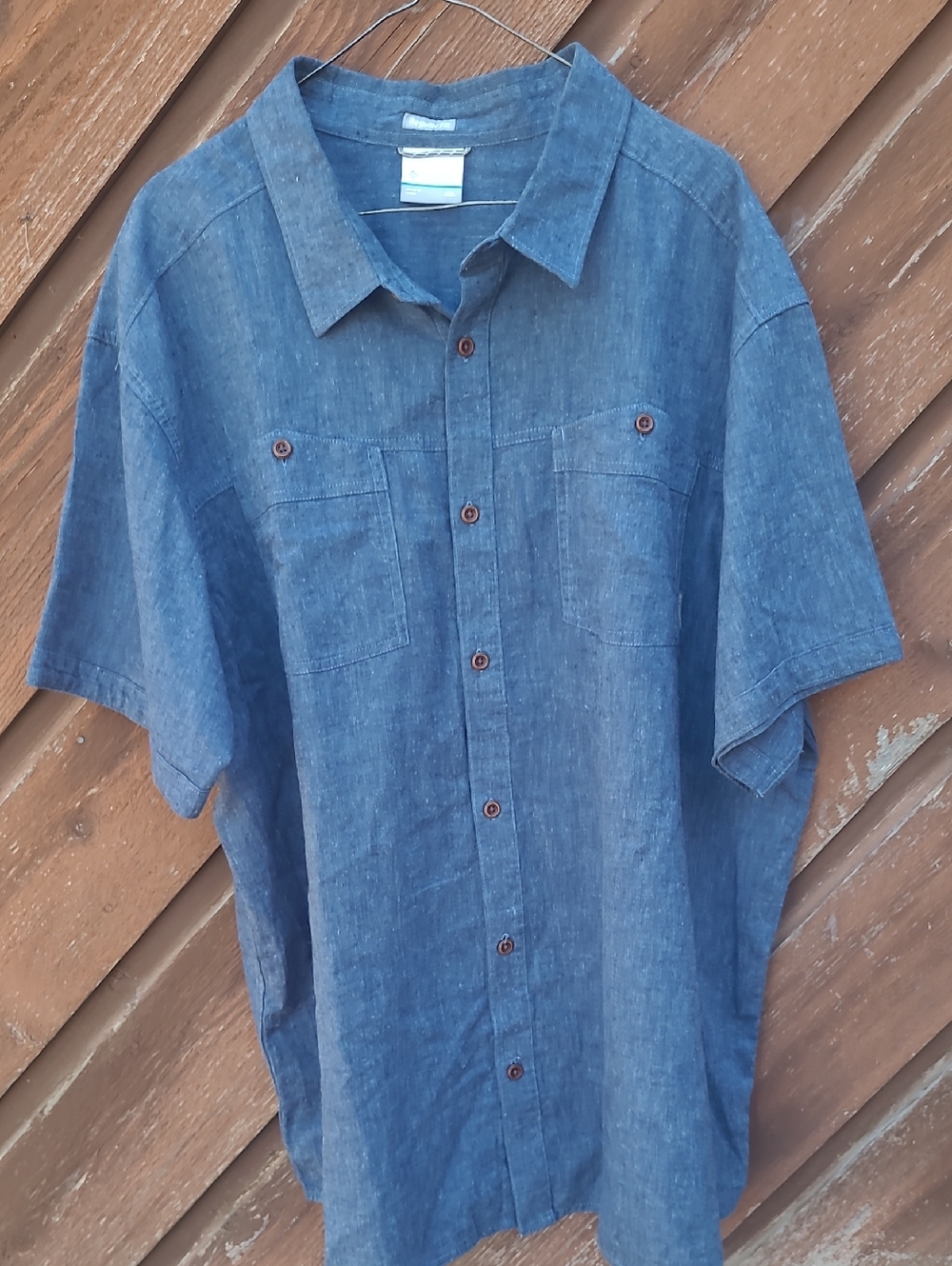 NWOT Columbia Men's Short-Sleeve Button-Up Shirt - Blue